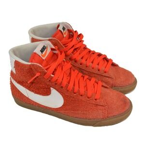 Nike Blazer Mid Suede Vintage Orange Gum Basketball 518171-801 Women's‎ Size 7.5